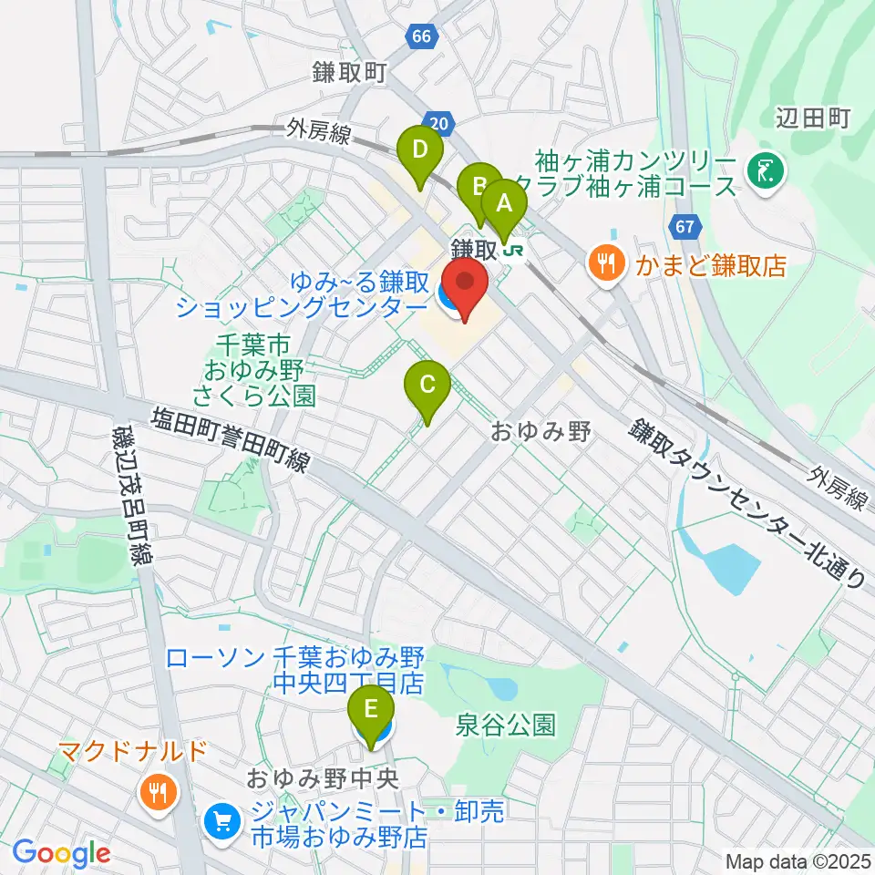 鎌取カルチャーセンター周辺のコンビニエンスストア一覧地図