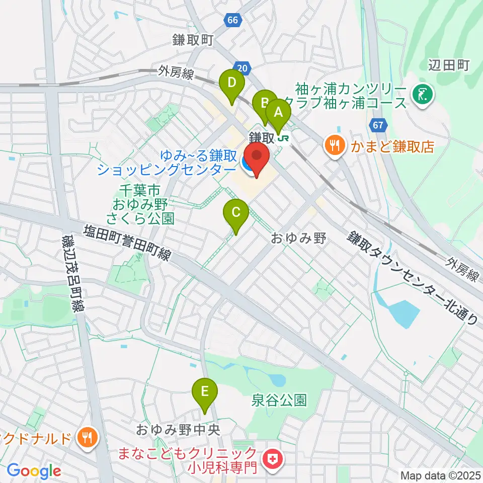 鎌取カルチャーセンター周辺のコンビニエンスストア一覧地図