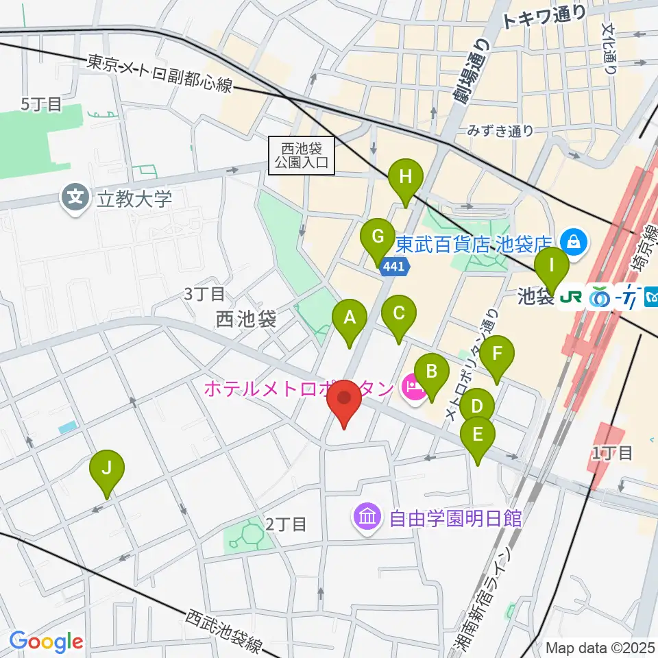 としま産業振興プラザ IKE・Biz周辺のコンビニエンスストア一覧地図