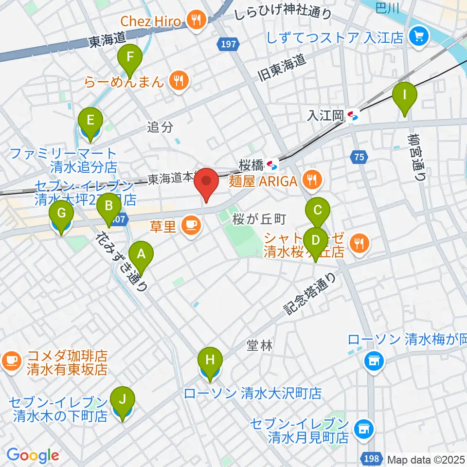 すみやグッディおとサロン清水春日周辺のコンビニエンスストア一覧地図