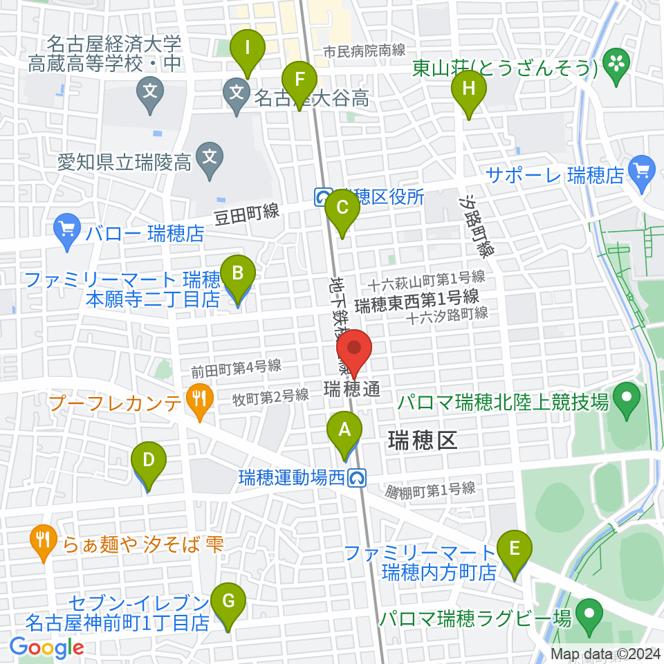 レコーディングスタジオ リカレンス周辺のコンビニエンスストア一覧地図