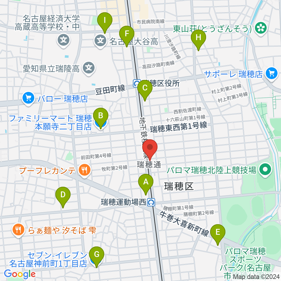 レコーディングスタジオ リカレンス周辺のコンビニエンスストア一覧地図