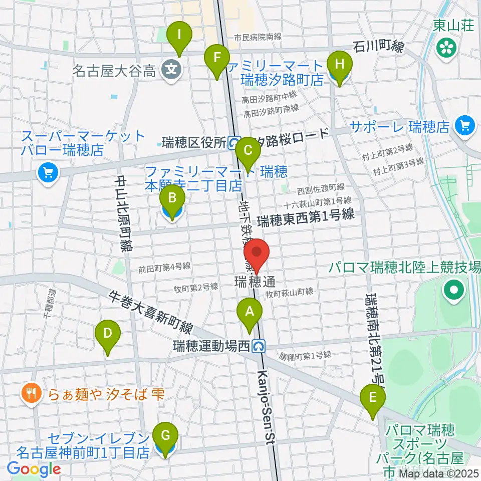 レコーディングスタジオ リカレンス周辺のコンビニエンスストア一覧地図