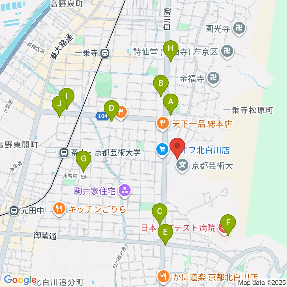 京都芸術劇場 春秋座周辺のコンビニエンスストア一覧地図