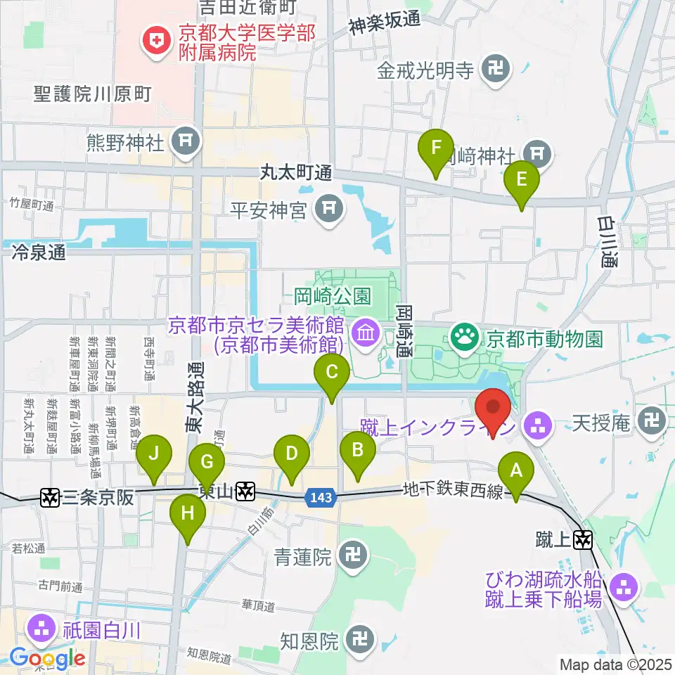京都市国際交流会館kokoka周辺のコンビニエンスストア一覧地図