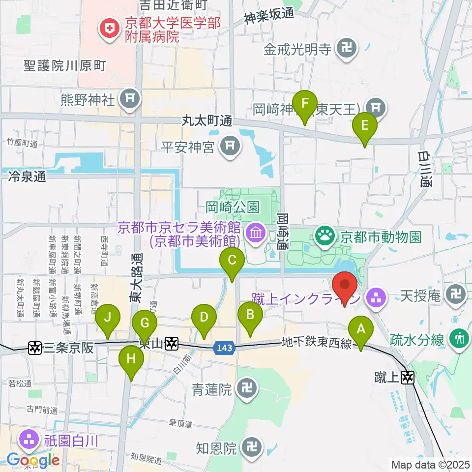 京都市国際交流会館kokoka周辺のコンビニエンスストア一覧地図