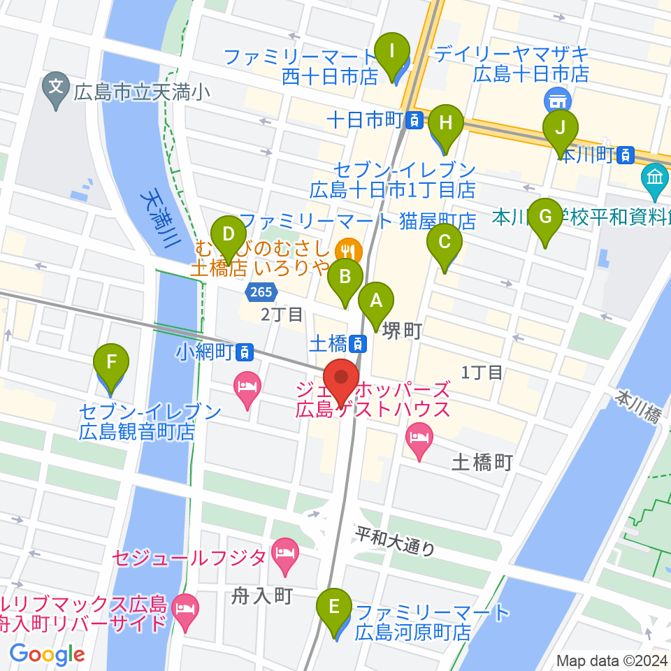 スタジオG周辺のコンビニエンスストア一覧地図