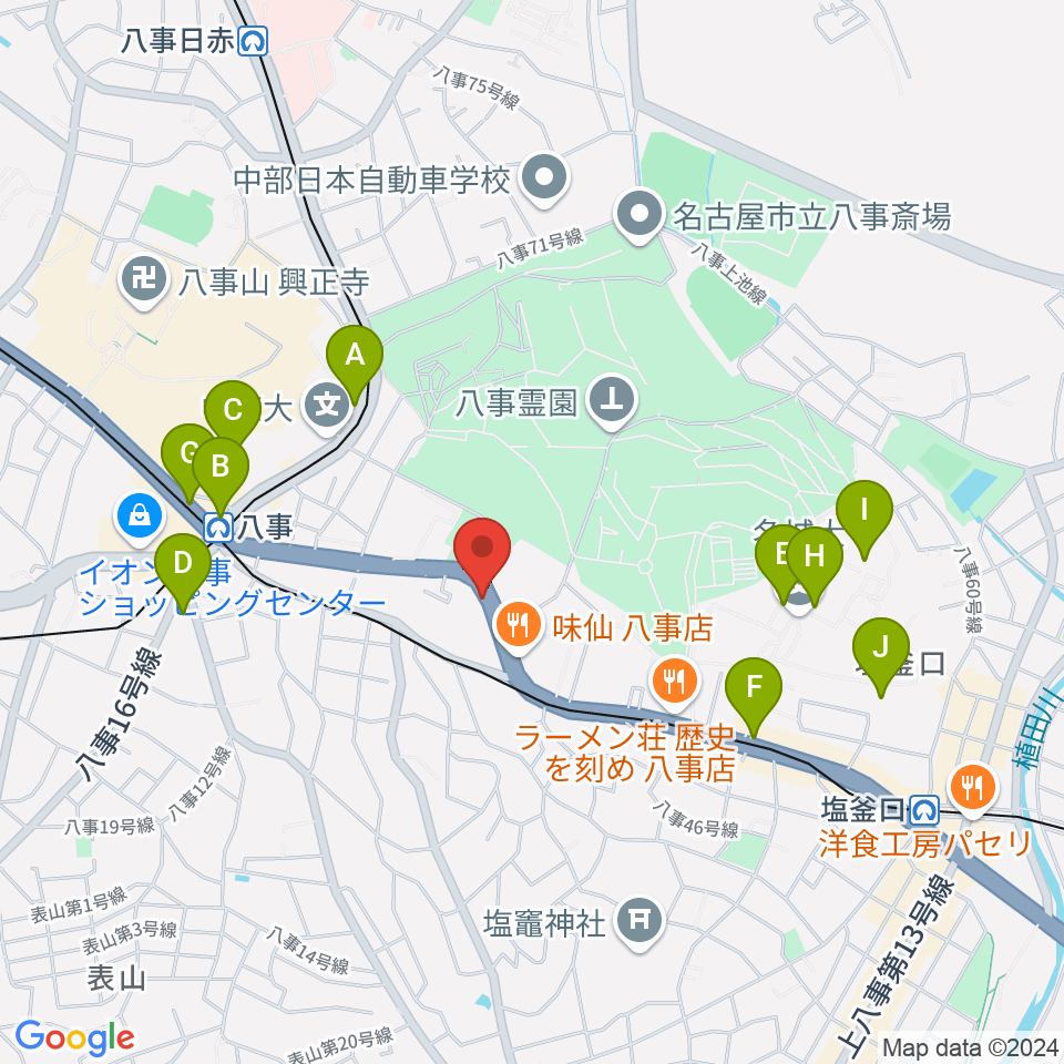 サウンドノート名古屋周辺のコンビニエンスストア一覧地図