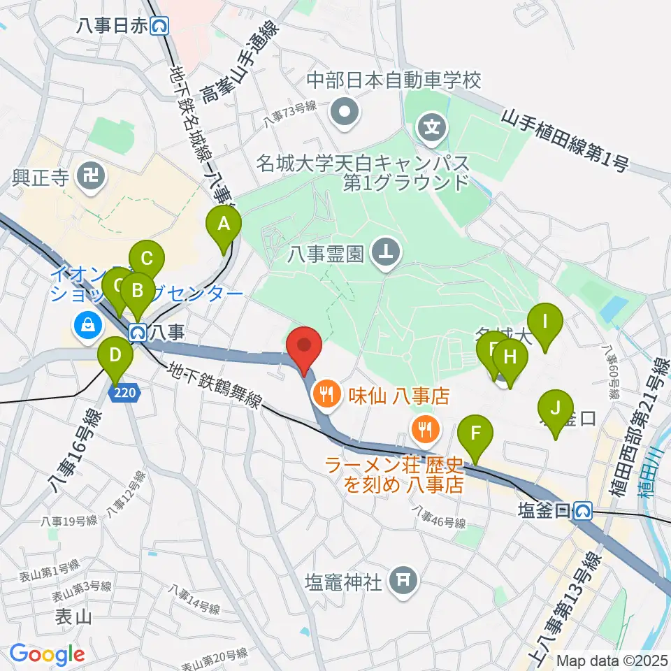 サウンドノート名古屋周辺のコンビニエンスストア一覧地図