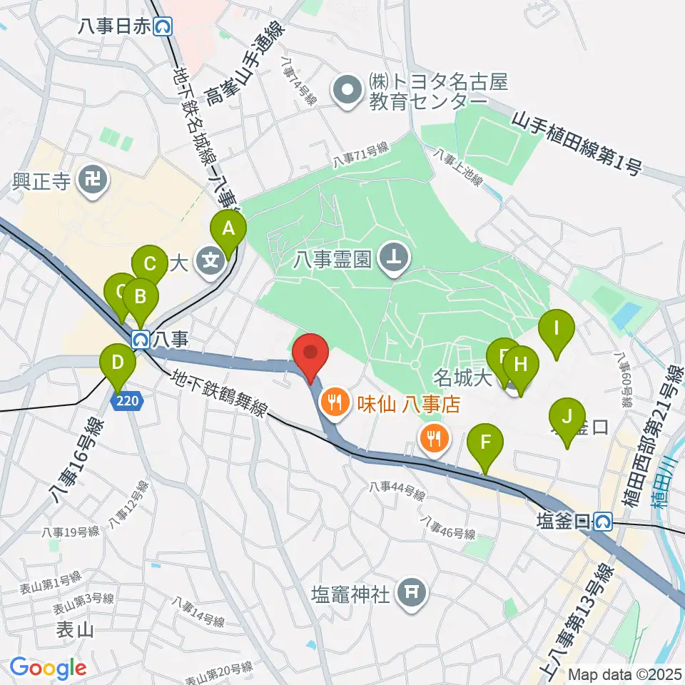 サウンドノート名古屋周辺のコンビニエンスストア一覧地図