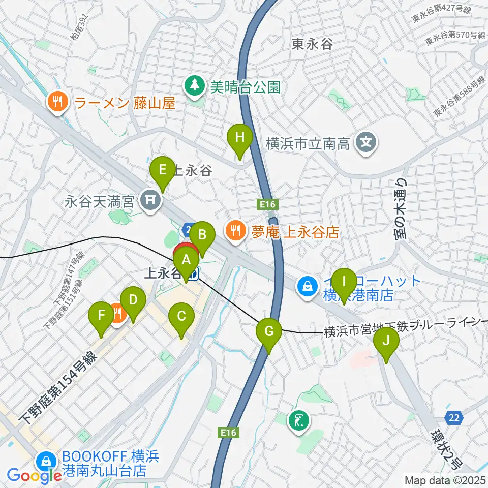 ヨークカルチャーセンター上永谷周辺のコンビニエンスストア一覧地図