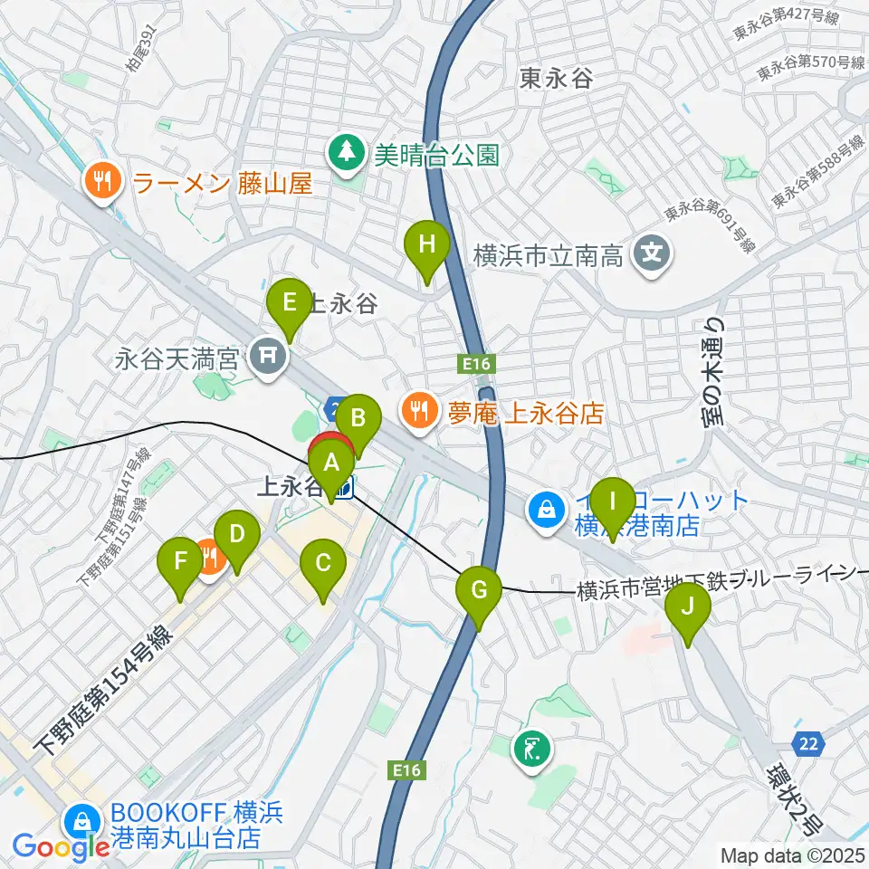 ヨークカルチャーセンター上永谷周辺のコンビニエンスストア一覧地図