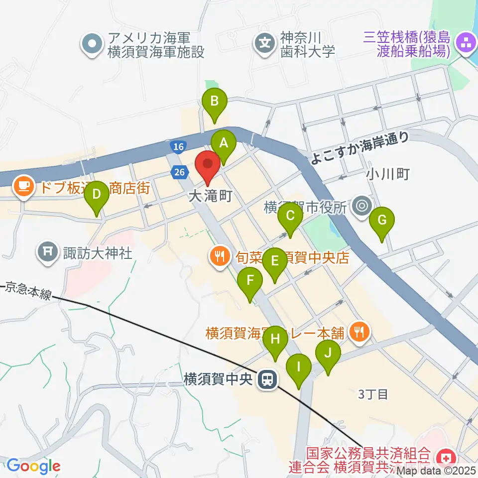 カルチャーセンターさいか屋横須賀周辺のコンビニエンスストア一覧地図