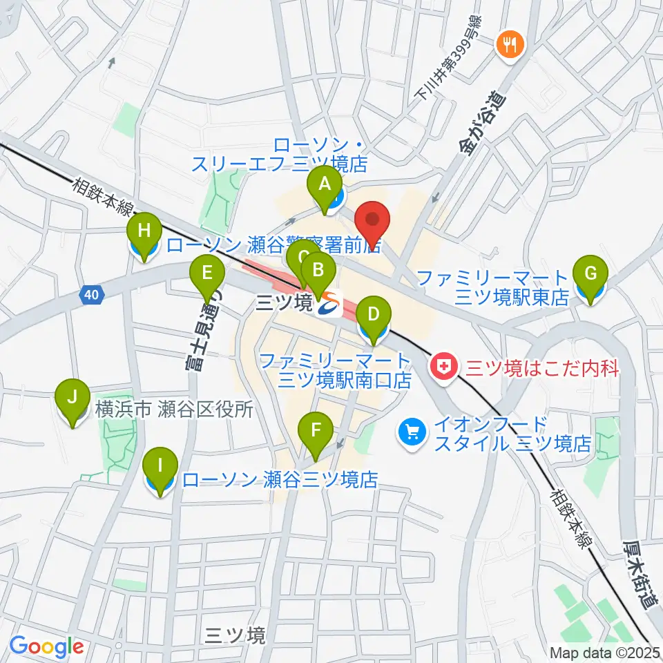 三ツ境カルチャーセンター周辺のコンビニエンスストア一覧地図