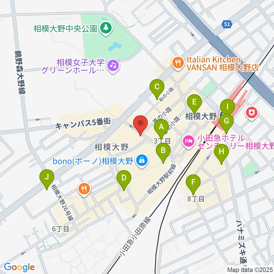 相模大野カルチャーセンター周辺のコンビニエンスストア一覧地図