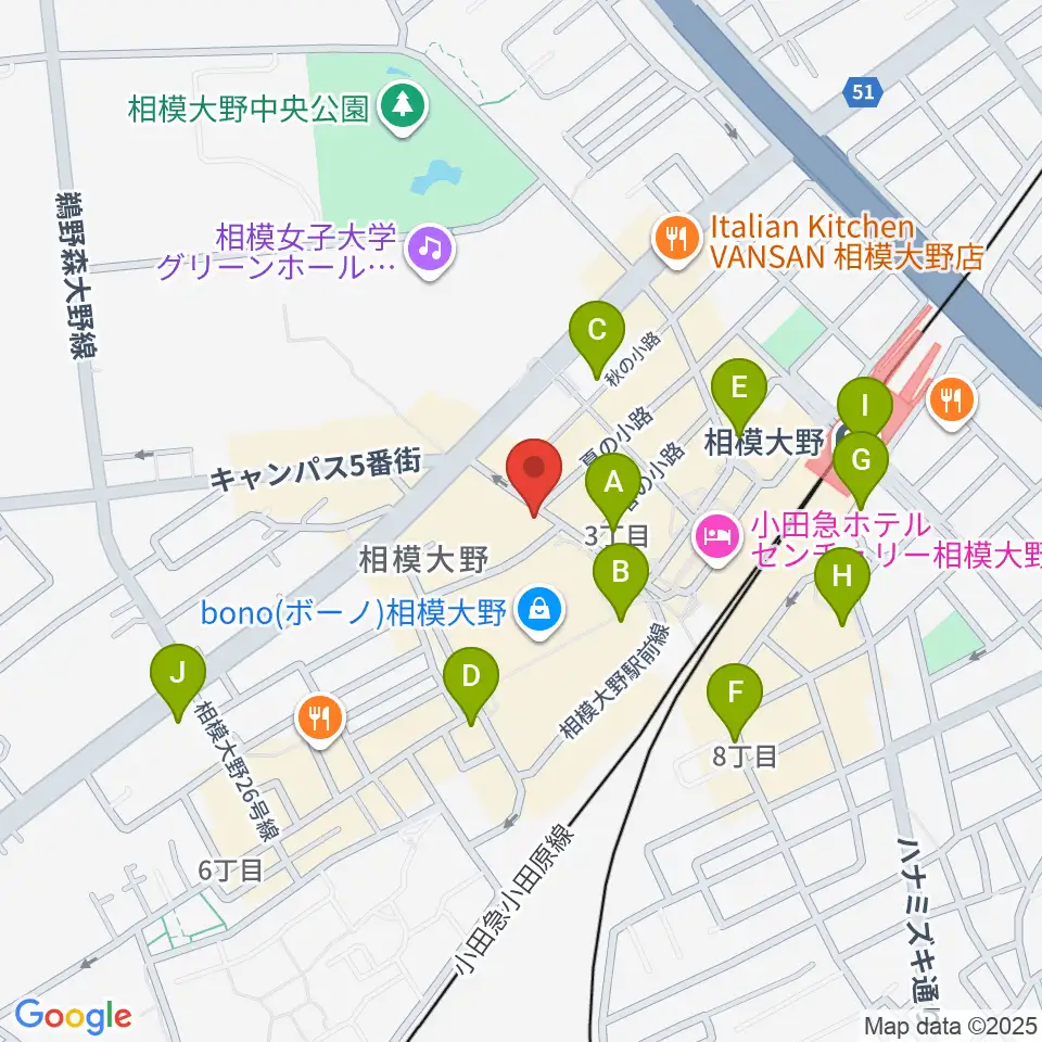 相模大野カルチャーセンター周辺のコンビニエンスストア一覧地図