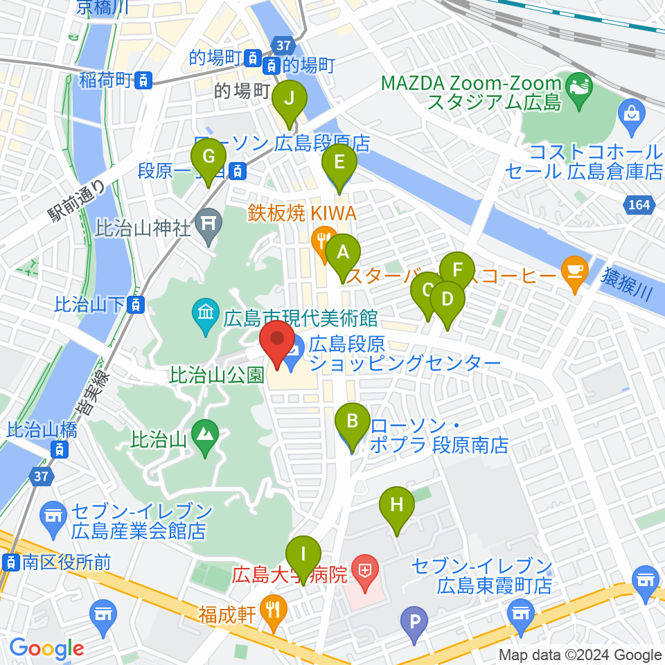 広島カルチャーセンター周辺のコンビニエンスストア一覧地図