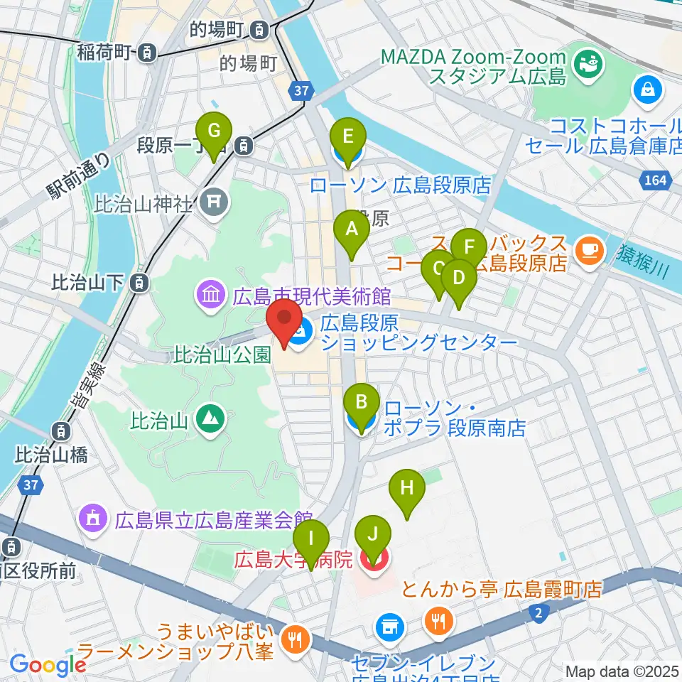 広島カルチャーセンター周辺のコンビニエンスストア一覧地図
