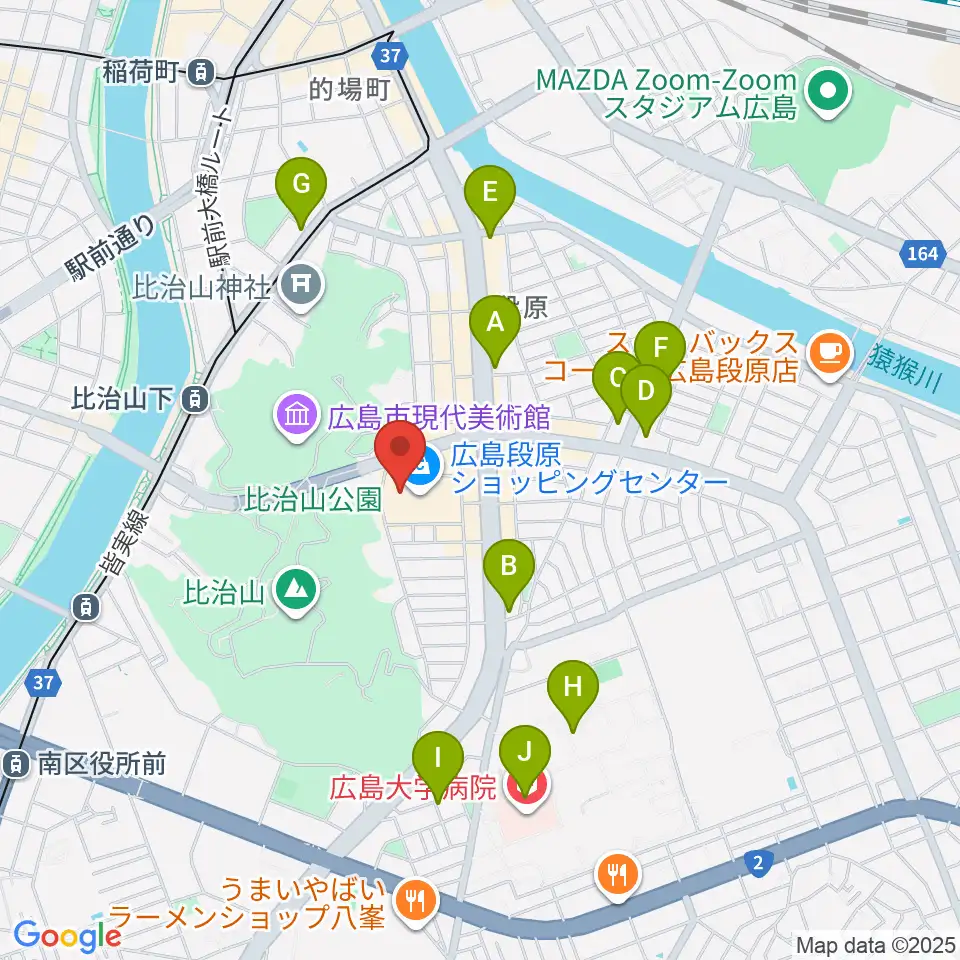 広島カルチャーセンター周辺のコンビニエンスストア一覧地図