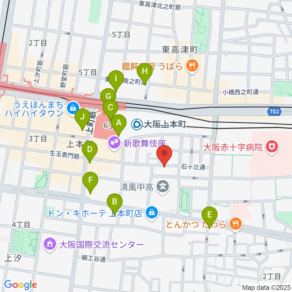 MUSICA VITA音楽教室周辺のコンビニエンスストア一覧地図