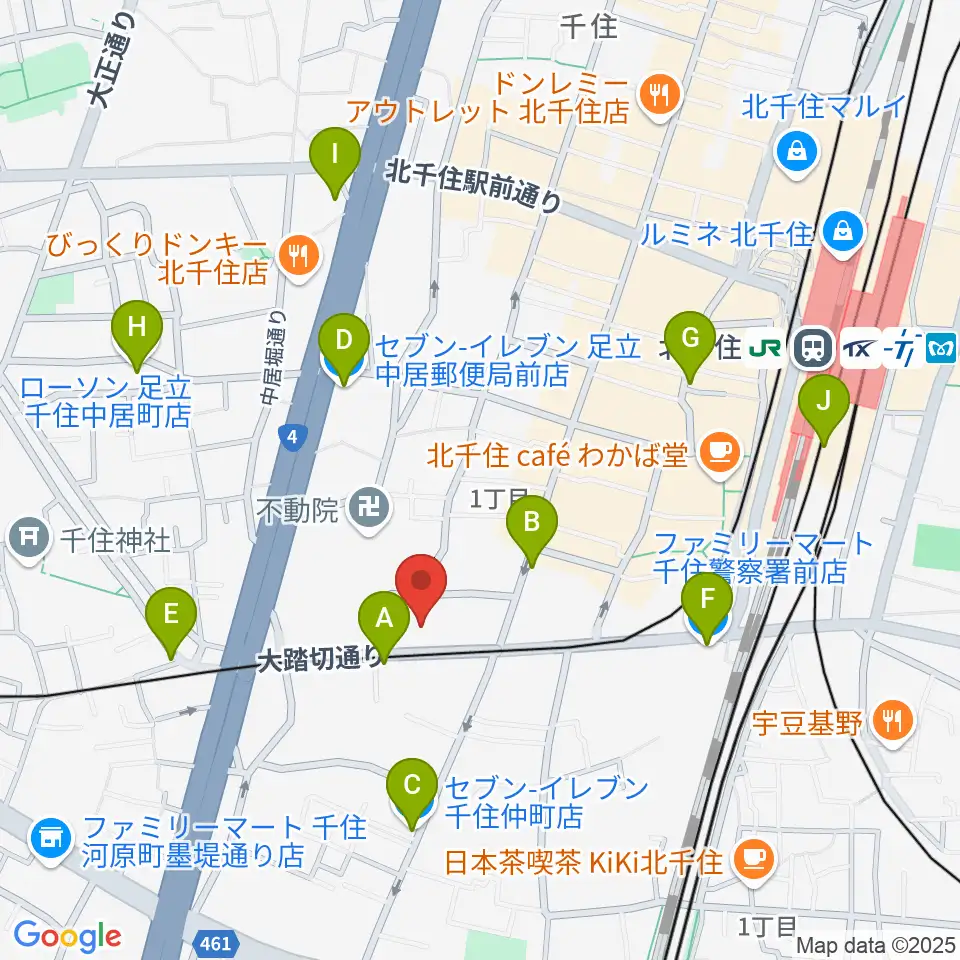 天空劇場周辺のコンビニエンスストア一覧地図