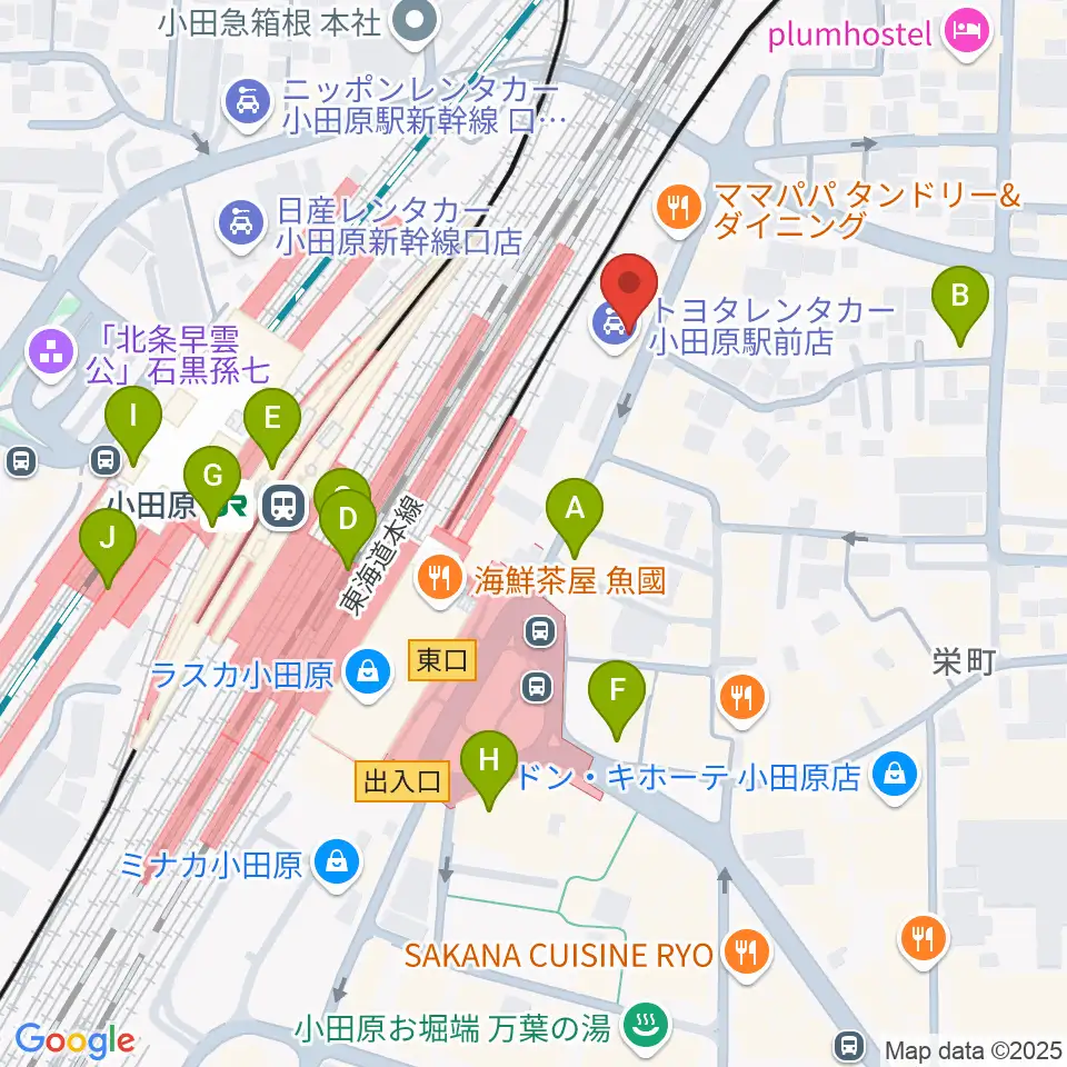 昭和音楽大学附属音楽・バレエ教室 小田原校周辺のコンビニエンスストア一覧地図