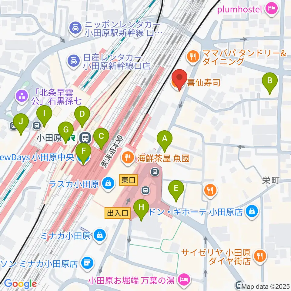 昭和音楽大学附属音楽・バレエ教室 小田原校周辺のコンビニエンスストア一覧地図