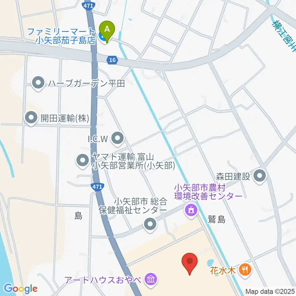 クロスランドおやべ周辺のコンビニエンスストア一覧地図