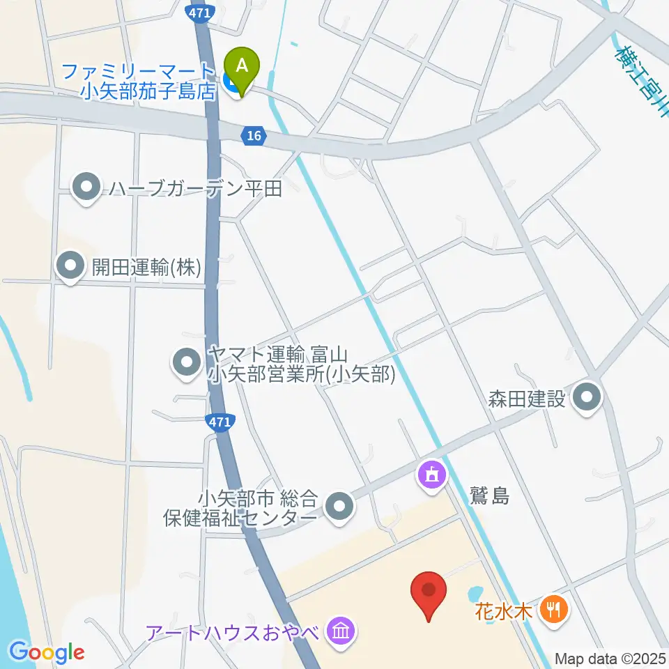 クロスランドおやべ周辺のコンビニエンスストア一覧地図