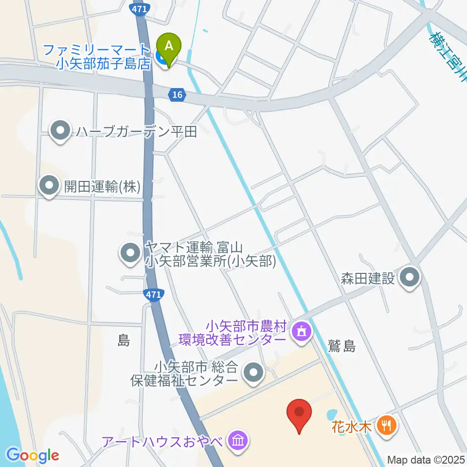 クロスランドおやべ周辺のコンビニエンスストア一覧地図