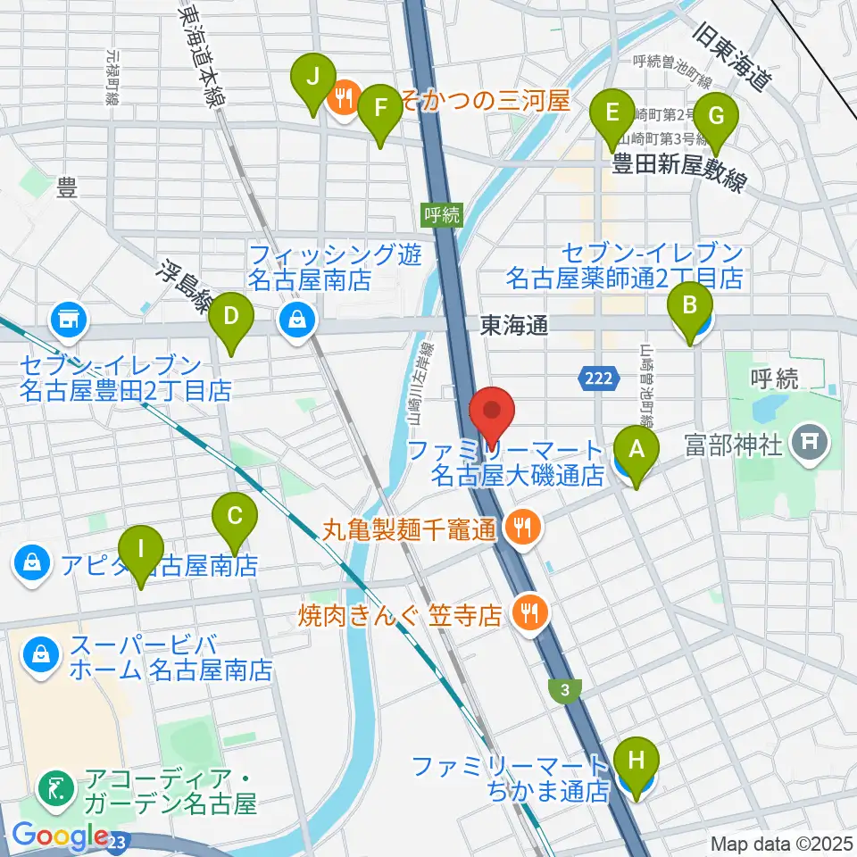 南文化小劇場周辺のコンビニエンスストア一覧地図