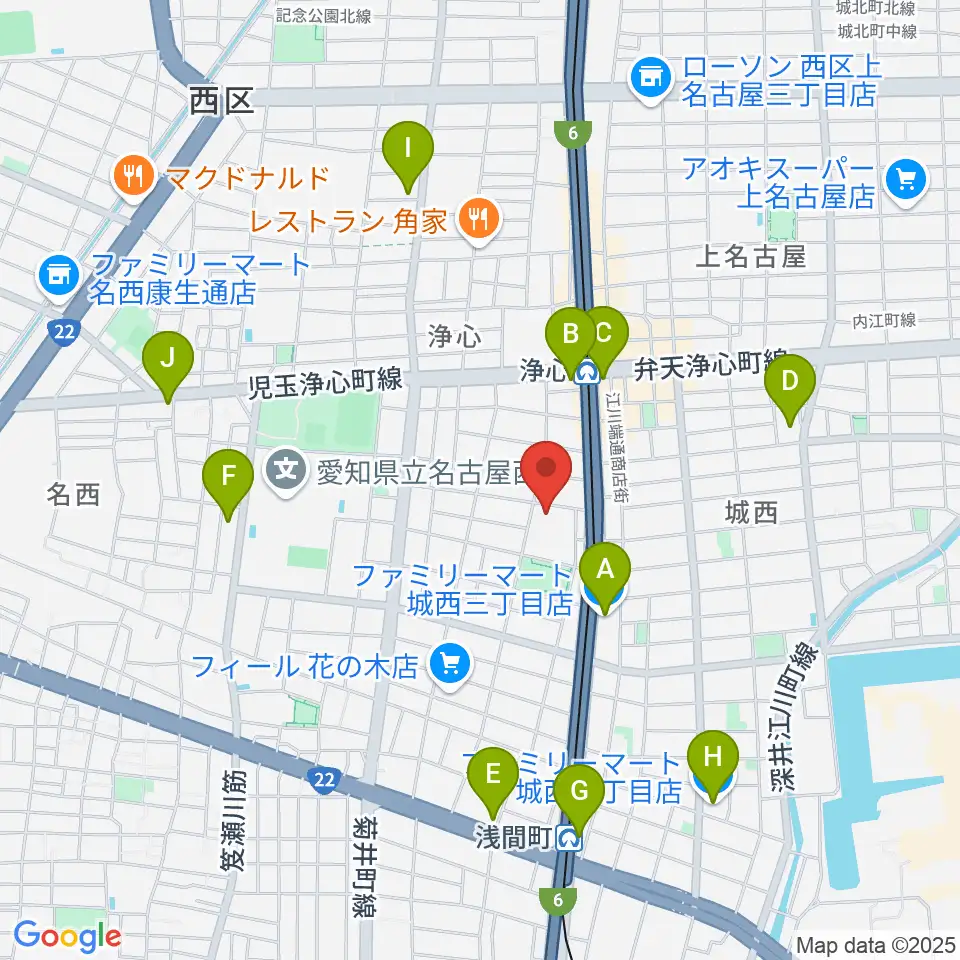 西文化小劇場周辺のコンビニエンスストア一覧地図