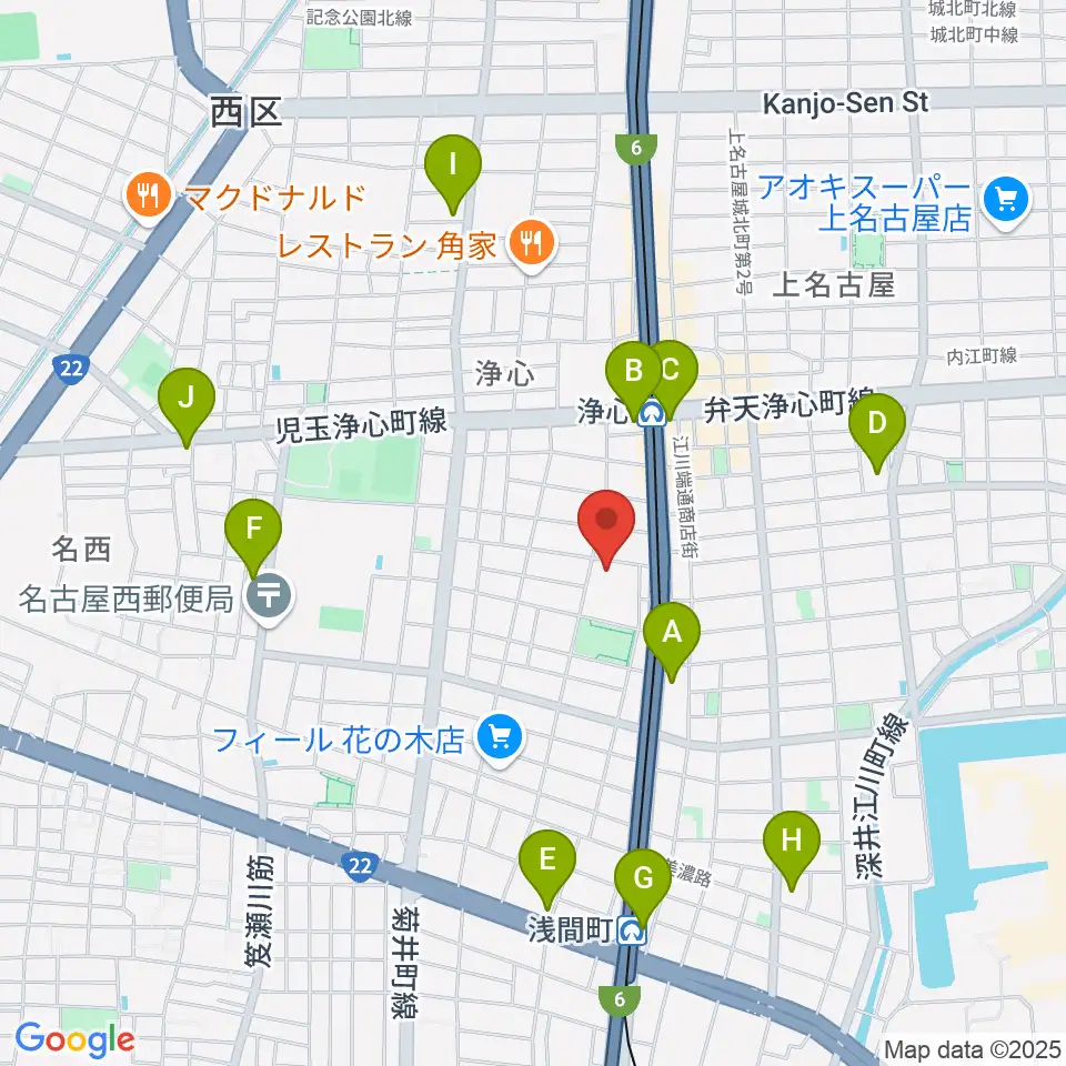 西文化小劇場周辺のコンビニエンスストア一覧地図