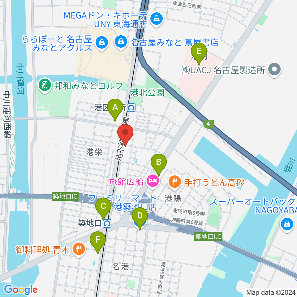 港文化小劇場周辺のコンビニエンスストア一覧地図