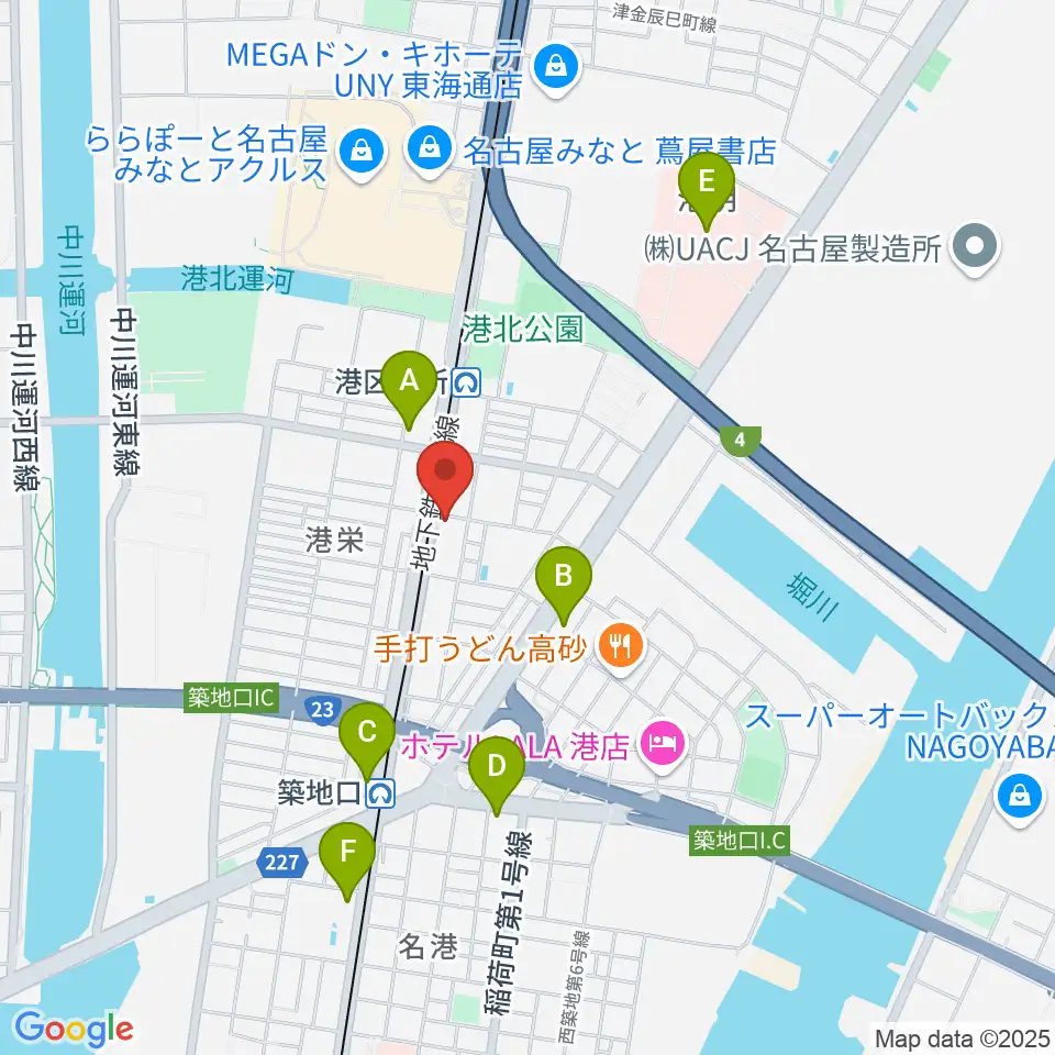 港文化小劇場周辺のコンビニエンスストア一覧地図