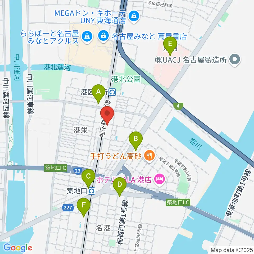 港文化小劇場周辺のコンビニエンスストア一覧地図