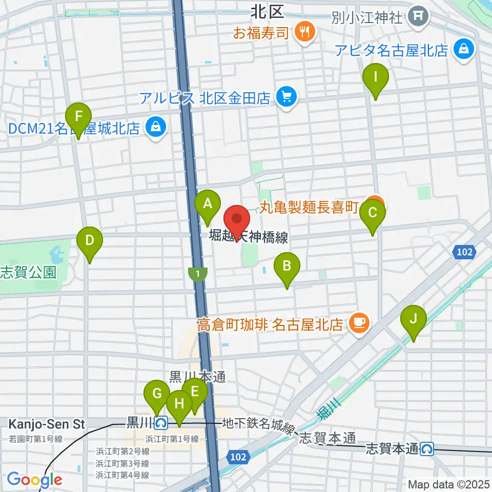 北文化小劇場周辺のコンビニエンスストア一覧地図