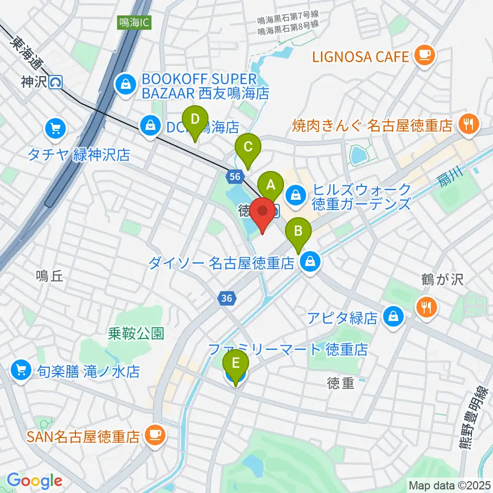 緑文化小劇場周辺のコンビニエンスストア一覧地図
