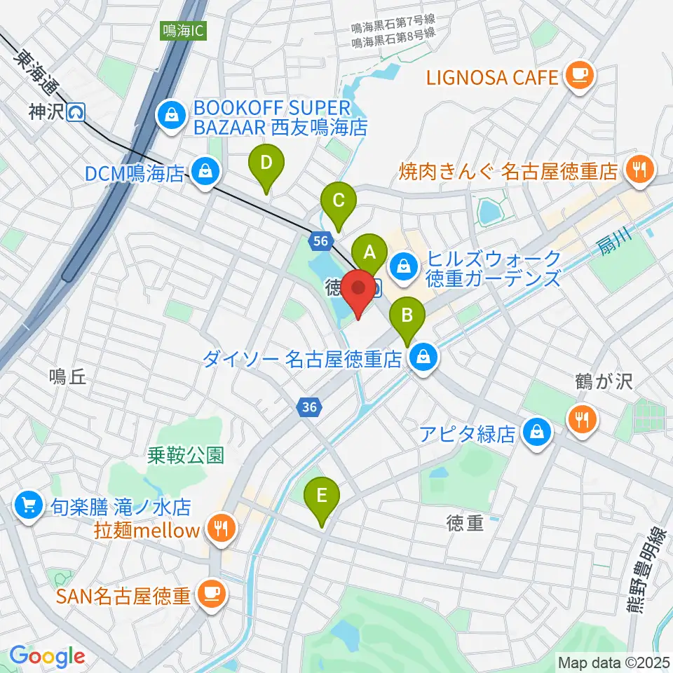 緑文化小劇場周辺のコンビニエンスストア一覧地図