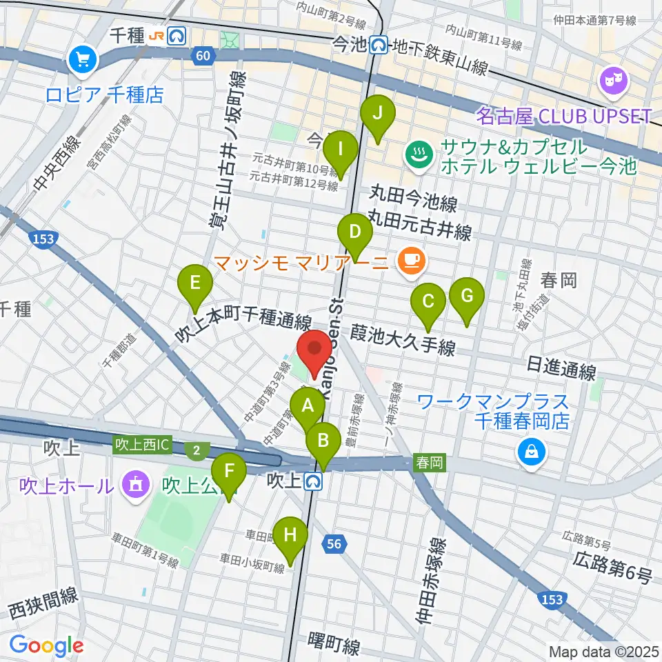 千種文化小劇場周辺のコンビニエンスストア一覧地図