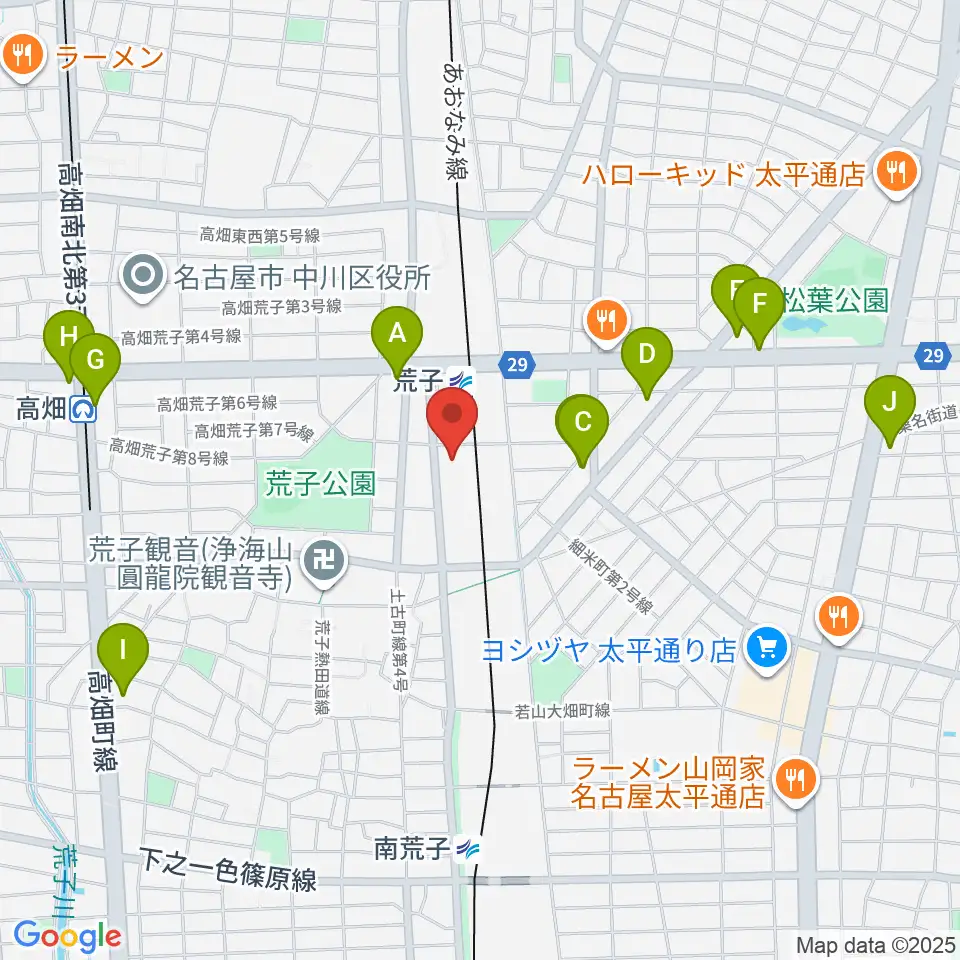 中川文化小劇場周辺のコンビニエンスストア一覧地図
