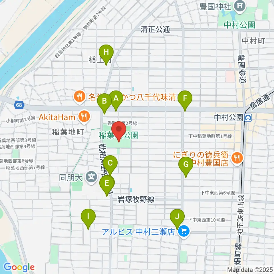 演劇練習館 アクテノン周辺のコンビニエンスストア一覧地図