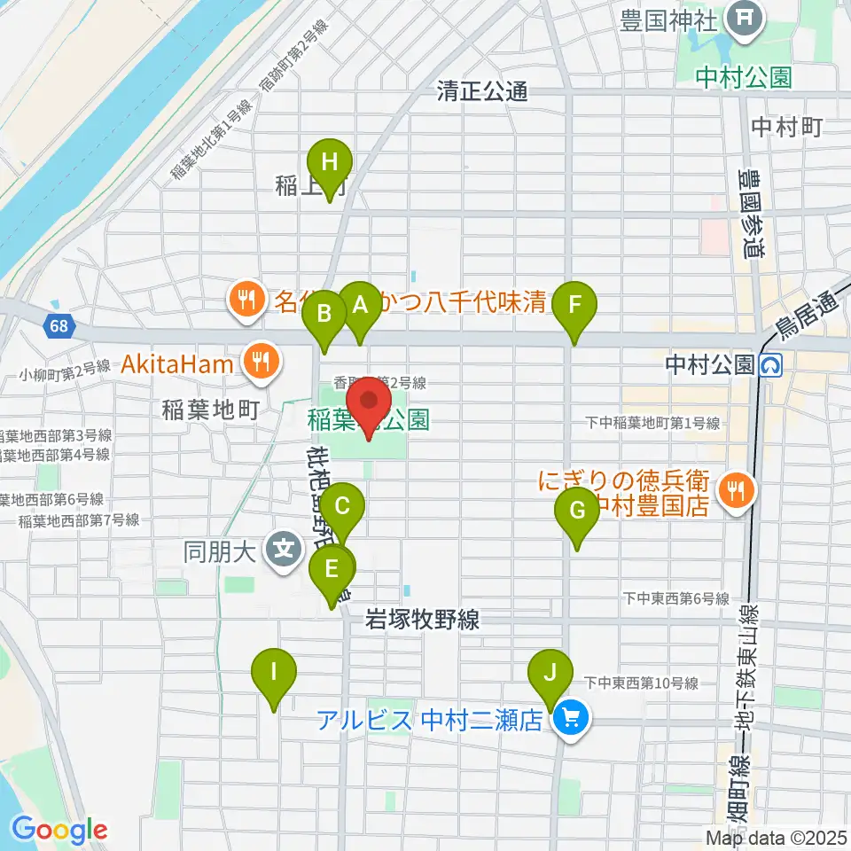 演劇練習館 アクテノン周辺のコンビニエンスストア一覧地図