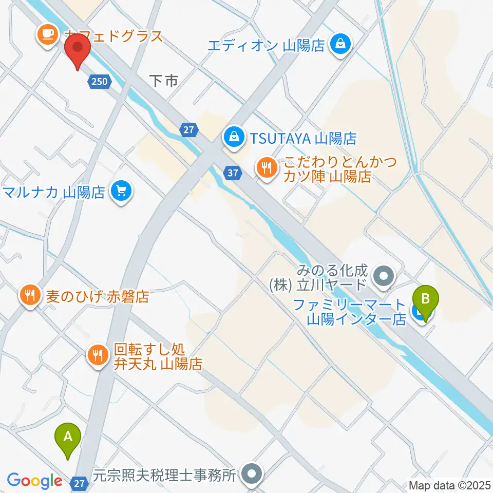 山陽こだま楽器 赤磐本店周辺のコンビニエンスストア一覧地図