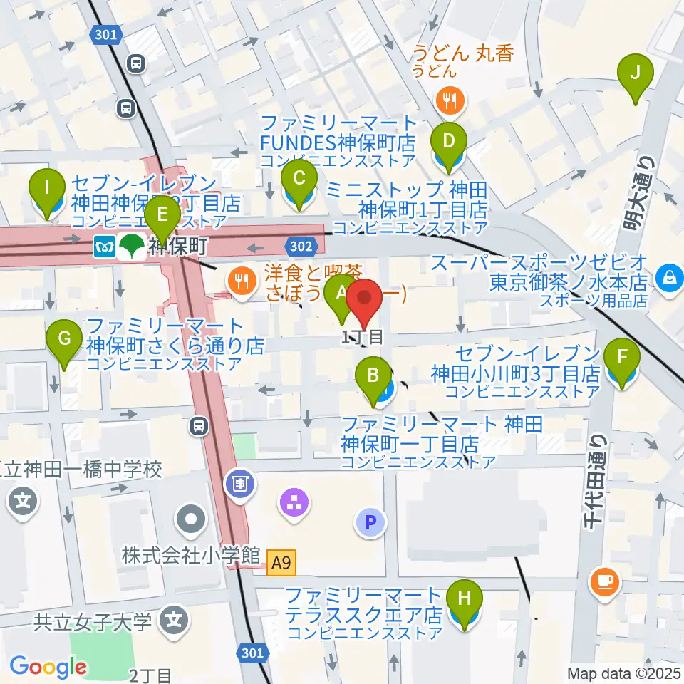 須賀楽器周辺のコンビニエンスストア一覧地図