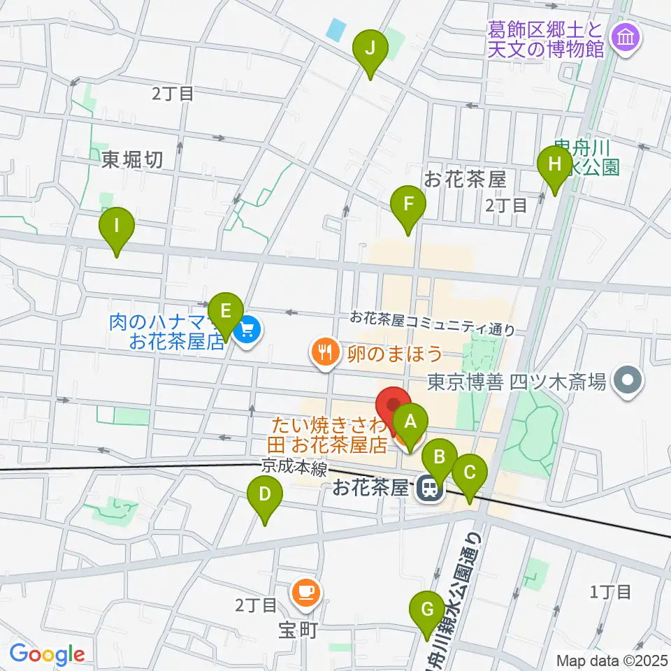 エークラスミュージック お花茶屋センター周辺のコンビニエンスストア一覧地図