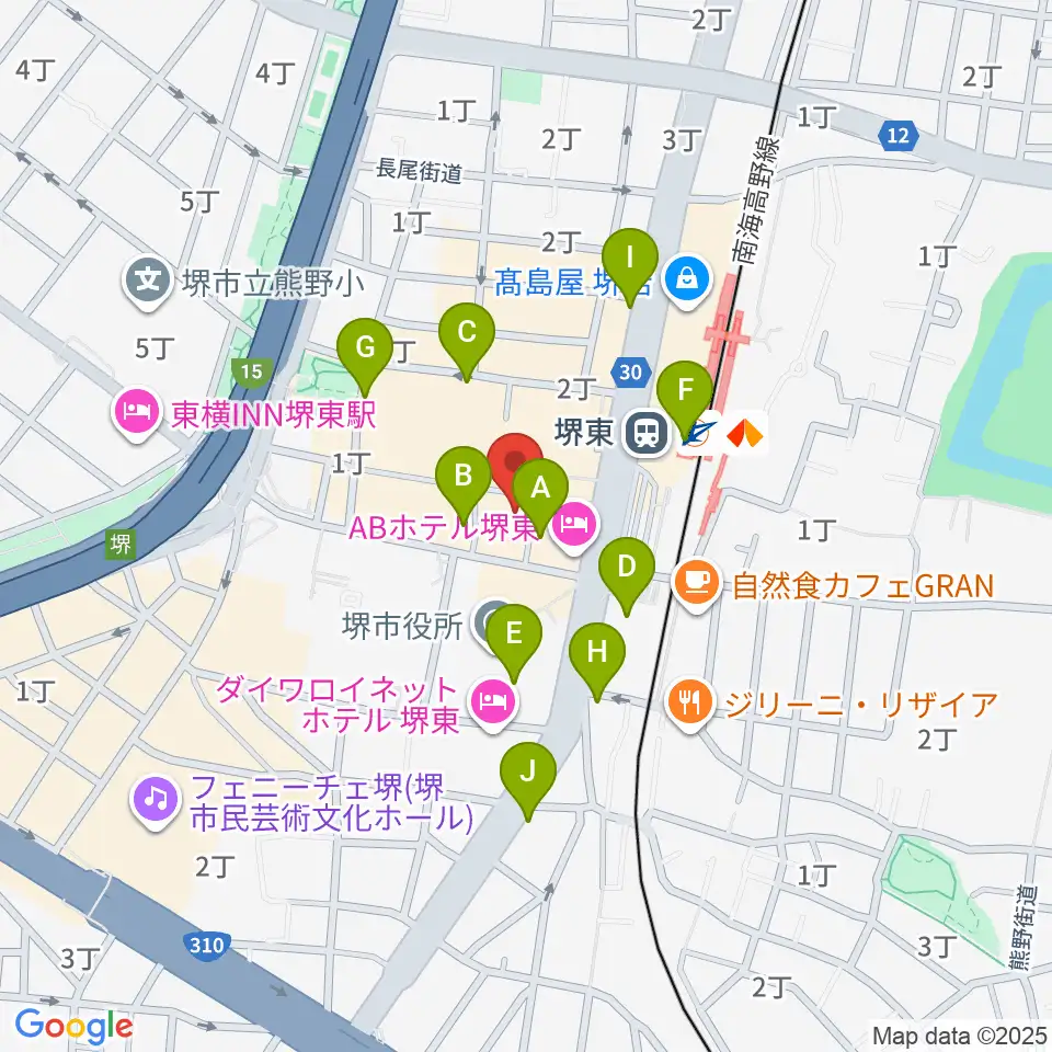堺東Goith周辺のコンビニエンスストア一覧地図