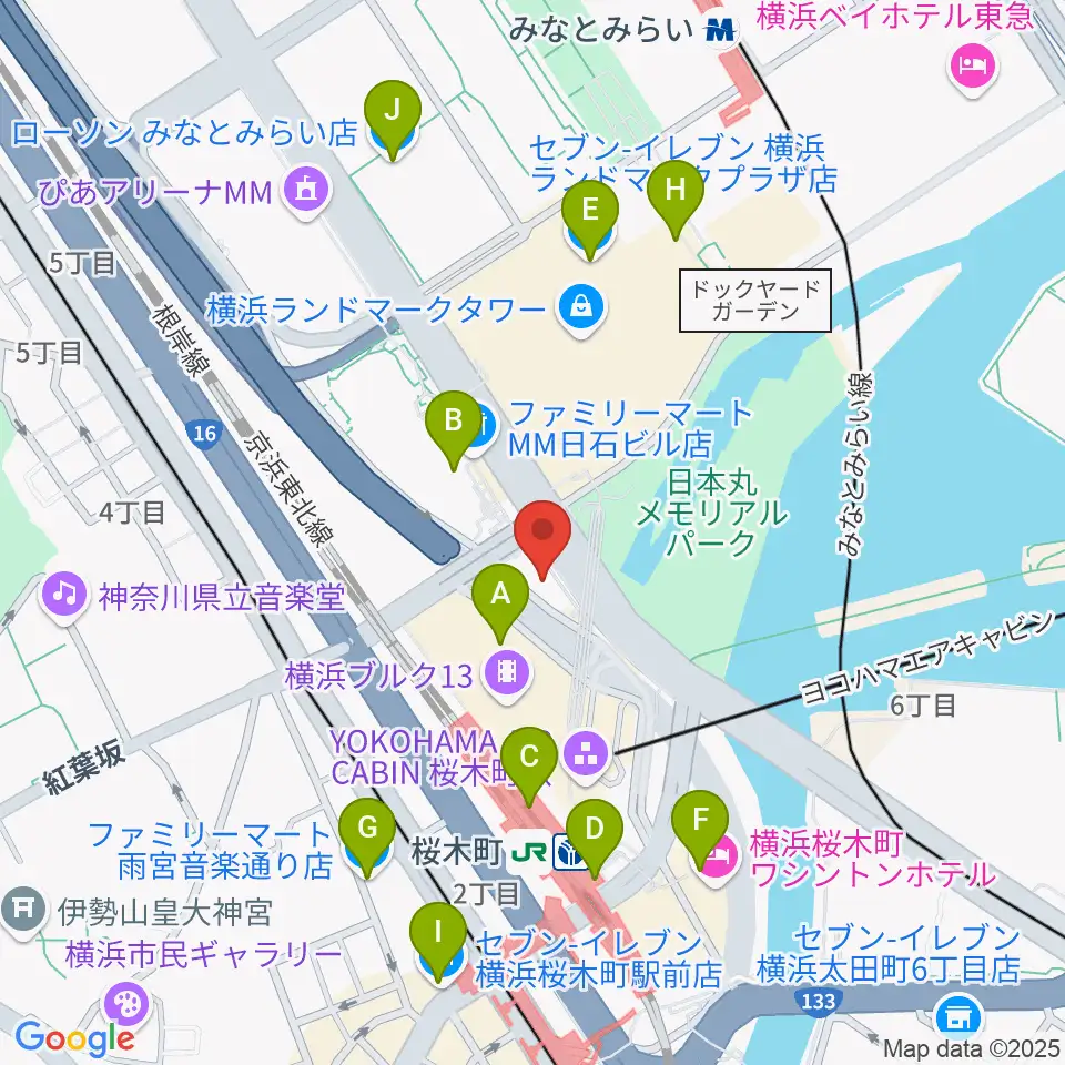 県民共済みらいホール周辺のコンビニエンスストア一覧地図