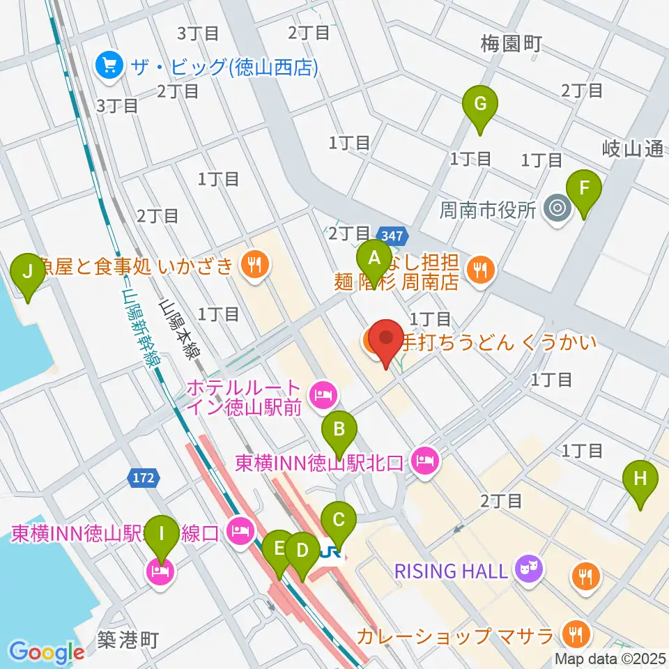 周南ガンボ周辺のコンビニエンスストア一覧地図