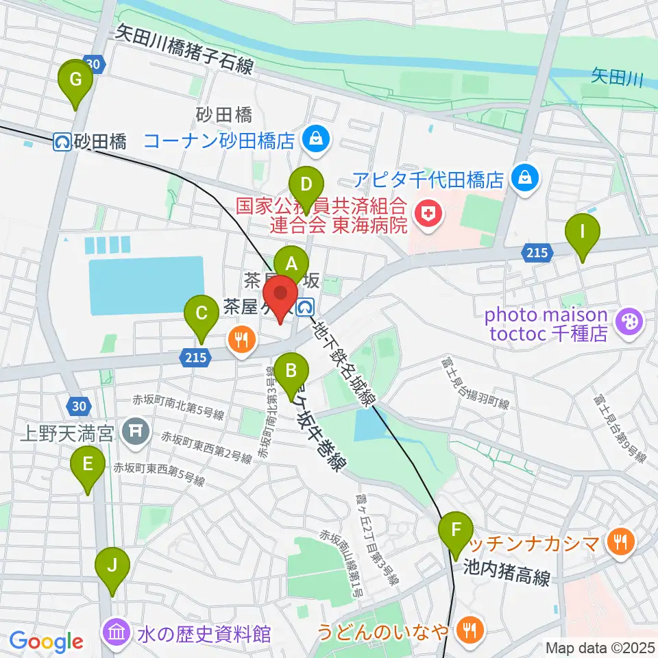 親和楽器 グランドピアノ練習室周辺のコンビニエンスストア一覧地図